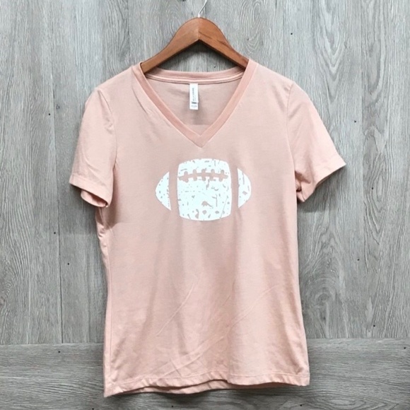 Mauve Distressed Football Handmade VNeck BB270 - Picture 1 of 1